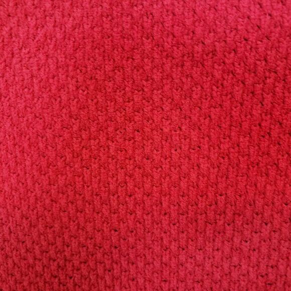 Lucky Brand Chenille Knit Red Sweater Size S / M Cardigan Cozy Open Front Y2K - Picture 7 of 8